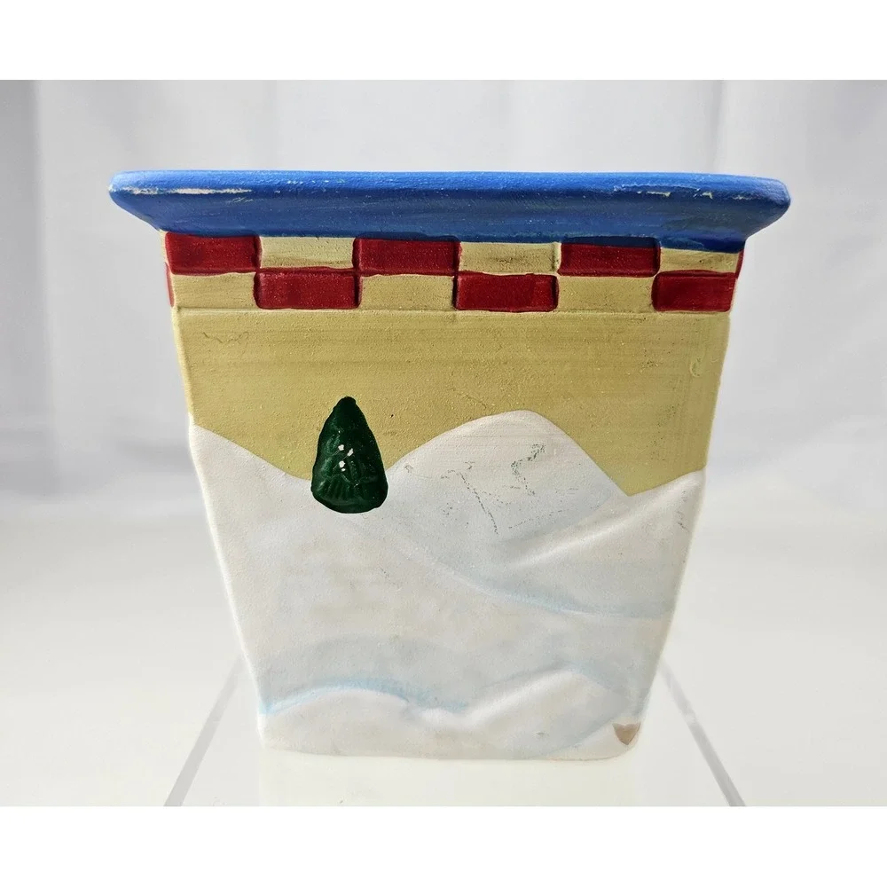 Laurie Korsgaden Christmas Moose Planter Vase Holiday‎ Decor Cute